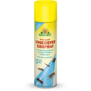 Neudorff Insektenspray Permanent Eisspray 500ml - Universalabwehr für drinnen, wirkt sofort bei -42°C gegen fliegende und kriechende Insekten wie Ameisen und Mücken, 100% biozidfrei und geruchsneutral, für bis zu 60 Anwendungen.