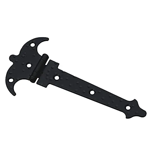 Amig - Zweiflügeliges Scharnier Mod. 551, Stahlscharnier in Schmiedeausführung, für glatte Drehtüren im Innen- und Außenbereich oder für Schränke - 90 x 55 x 1,5 mm, Schwarz