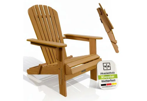 Juskys Gartenliegestuhl klappbar Korfu in beige von Juskys