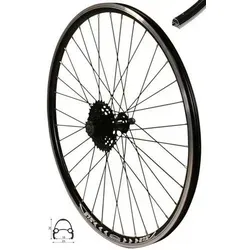 REDONDO 27,5 Zoll Hinterrad Laufrad Felge Schwarz + Shimano 8 fach Kassette