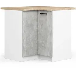 Raumhirsch Furniture Eck-Küchenunterschrank Oliwia, Weiß, Hochglanz Cappuccino - Nutzen Sie den Raum optimal mit dem eleganten Eck-Küchenunterschrank Oliwia. Hochwertige Materialien und modernes Design bieten viel Stauraum für Ihre Küchenutensilien und sorgen für eine stilvolle Atmosphäre.