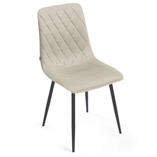 Lina® Elisia Esszimmerstuhl im modernen Design - Samt - Bequemer Stuhl für Ihr Esszimmer, hochwertiger Stoff, ergonomische Form - 1er Set - Creme