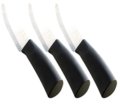 Rosenstein & Söhne Keramikmesser: 3er-Set Keramik-Universalmesser mit 13 cm Klinge (Messer, Küchenmesser, Schäler)