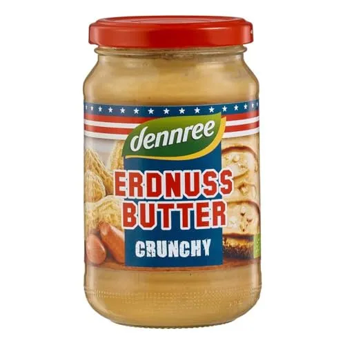 dennree Erdnussbutter, Crunchy, 350g (1)