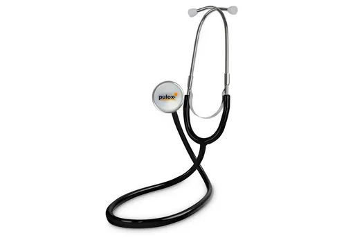pulox Stethoskop SC-10 - Einschlauch Stethoskop mit Flachkopf-Bruststück aus Aluminium