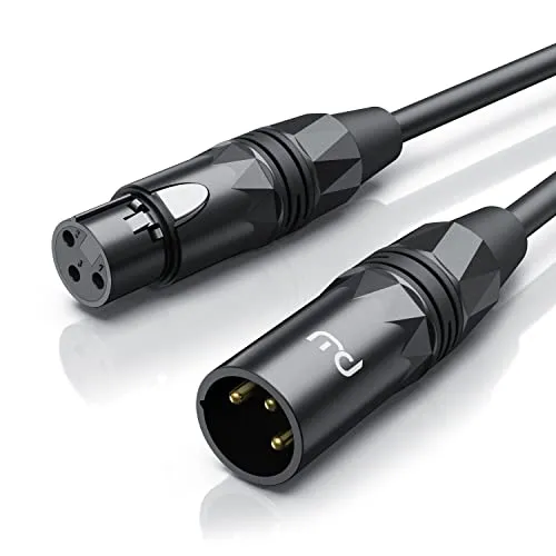 CSL - 5m Mikrofonkabel - XLR Stecker auf XLR Buchse - Audio Kabel - je 4 Farbringe: rot blau gelb grün - OFC Sauerstofffreies Kupfer – für Mikrofone Hifi Mischpult Lautsprecher – geschirmt - flexibel