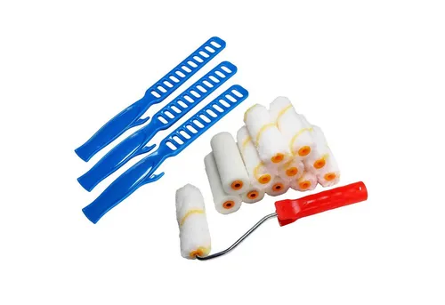 peveha24 Pinsel Anstreich Set Steckbügel mit Schaumwalze Plüschwalze und