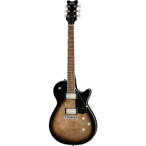 Gretsch Electromatic Jet Bristol Fog E-Gitarre – Klassisches Design trifft auf Humbucker-Power - E-Gitarre mit Mahagonikorpus und gewölbter Ahorndecke. Zwei Gretsch PureVolt Humbucker für kraftvollen Sound, ideal für kreative Musiker. Perfekt für Live-Auftritte und Studioaufnahmen.