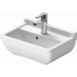Duravit Starck 3 Handwaschbecken 0750450000 - 45 x 32 cm, weiss mit Hahnloch - Waschbecken von Duravit, designt von Philippe Starck, mit elegantem Überlauf und praktischer Hahnlochbank. Ideal für modernes Badezimmer-Design.