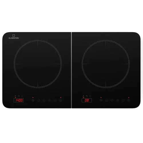 Klarstein Induktionskochfeld 3500W - Kochfelder für mobiles Kochen: Genießen Sie eine hohe Leistung mit der ThermoBoost-Funktion und sparen Sie Energie mit dem EcoThermo-Modus. Ideal für Camping und Zuhause!