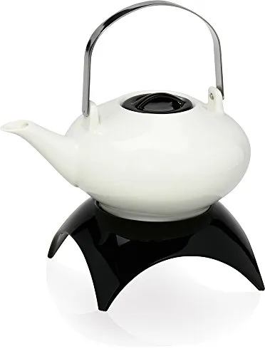 Bossa Nova Porzellan-Teeset: Kanne, Stövchen und 4 Tassen im Geschenkkarton