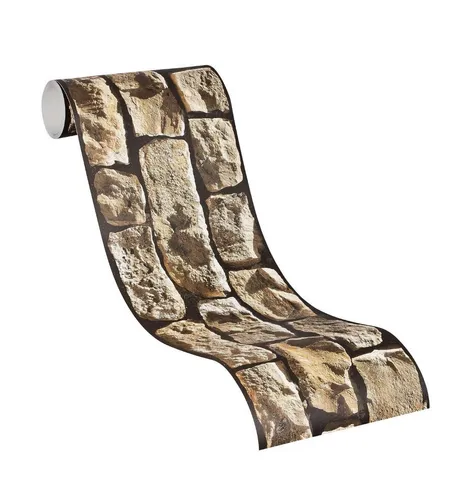 - A.S Creation Steinmuster Tapete 10cm X 0,5m Beige Braun (TP 115) 9058