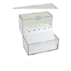 TSI Kartei-Kasten +100 Karteikarten A7 u.Register A-Z