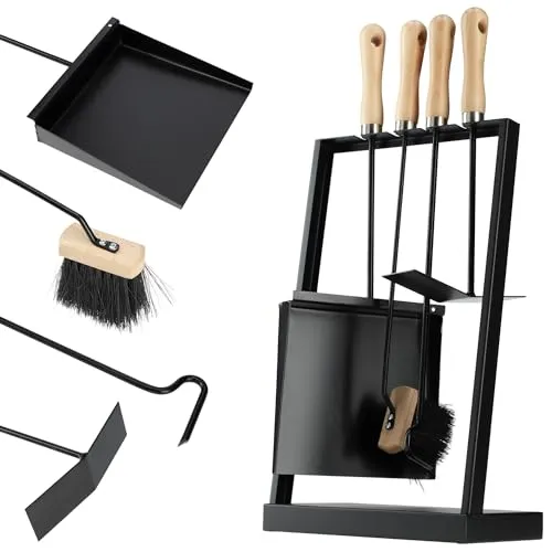 KADAX Modernes Kaminset 5-teilig