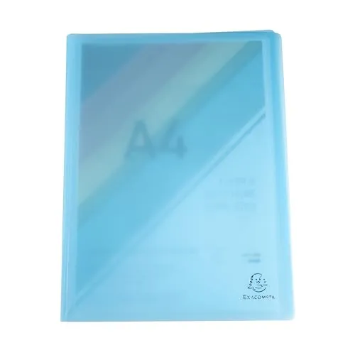 Exacompta 88270E Kunststoff-Sichtmappe Chromaline Pastell 20 Klarsichthüllen, 40 Sichten Einband aus transluzentem Polypropylen DIN A4 Klarsichthüllen ideal für Büro und Schule 1 Stück Zufallsfarbe