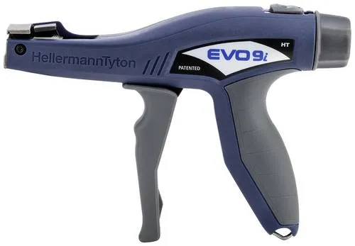 HellermannTyton EVO9i-MET/PL-BU Kabelbinderzange - Ergonomische Zange für Kabelbinder, reduziert Verletzungsrisiken und steigert die Produktivität mit EVO9i TLC Technologie. Ideal für Elektroinstallation und Gartenarbeiten.