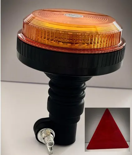 Rundumleuchte warnleuchte LED mit 4 Blitzmuster 12-80V ECE R65 R10 E9 + Dreieck