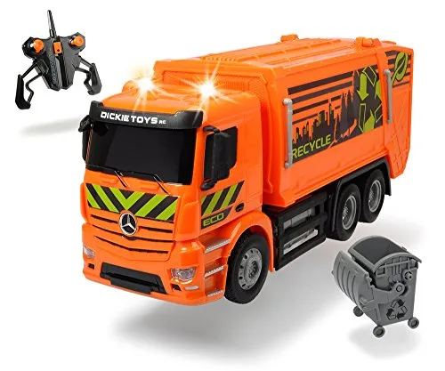 Dickie Toys 201119084 - RC Antos Garbage Truck, Ferngesteuertes Müllauto von Mercedes Benz, 40cm