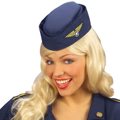Stewardess Hut für Fasching und Karneval ideal für Flugbegleiterin Kostüme und E