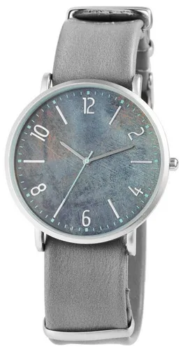 Excellanc Quarzuhr EX0172 - Elegante Herrenuhr mit Lederimitat - Armbanduhr für Herren mit Japan PC21-Uhrwerk, grauem Zifferblatt und braunem Kunstlederarmband. Ideal für jeden Anlass und ein perfektes Geschenk!