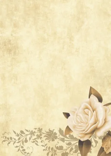 Motiv Briefpapier (Blumen-5006, A4, 100 Blatt). Einseitig bedrucktes Briefpapier, sehr gut beschreibbar, für alle Drucker/Kopierer geeignet