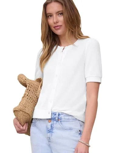 Street One Studio Damen Kurzarm Jacke im Strick-Look