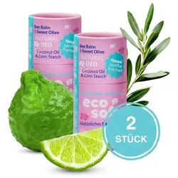ECOSOFT Deodorant-Stick, Schutz vor Körpergeruch, praktischer Stick, ideal für Sport und Reisen, für alle Hauttypen; Flower Bloom; 2x50g