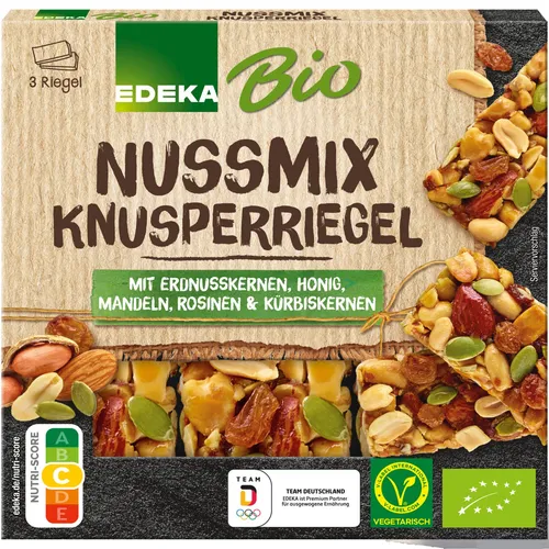 Edeka Bio Knusperriegel Nussmix 3x25g von EDEKA
