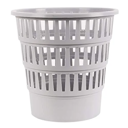Office Products 19053621-10 Abfallkorb Papierkorb 16 Liter Kunststoff Mülleimer Design Für Büro Küche Stabil Ökologisches PP-Produkt Rissbeständig 1 Stück Grau Maße: 30,8 x 31 x 30,8cm