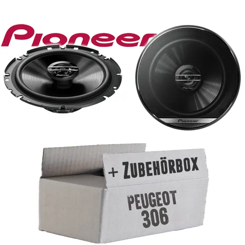 Pioneer Lautsprecher für Peugeot 306 Boxen 16cm 2-Wege Koax Front Tür Einbauset