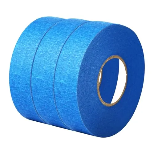 Rollen Malerkrepp, 50 m x 24 mm, Abklebeband Maler, Masking Tape, Kreppband Malerband, Klebeband Malerarbeiten, hitzebeständig, UV-beständig, für Malerarbeiten, Renovierungen, Bastelarbeiten 3