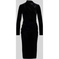 Produktbild Lauren Ralph Lauren Midikleid aus Samt mit Raffungen Modell 'FELRAD' in BLACK, Größe 34