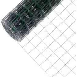 Garmix Gartenzaun Maschendraht Gitterzaun 25m - Maschendrahtzaun in Grün, 25 m lang und 120 cm hoch, mit UV-beständiger PVC-Beschichtung für langlebigen Schutz. Ideal für Garten- und Tierumzäunungen.
