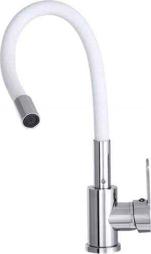 Küchenarmatur Wasserhahn mit flexibler Brause 10899 in weiß von QLS
