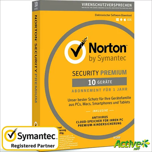 NORTON Security Premium 2026 10 Geräte 1 Jahr |Multi-Device| 360 Premium + VPN