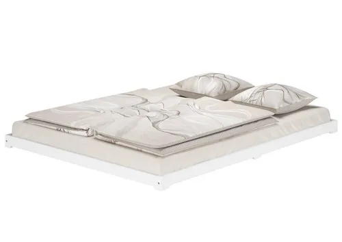 Produktbild ERST-HOLZ Bett Doppelbett Extra Flach 160 x 200 Massivholz Weiß