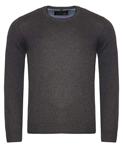 Marvelis Pullover mit Rundhals aus Reiner Baumwolle Uni, Größe:M, Farbe:anthrazit