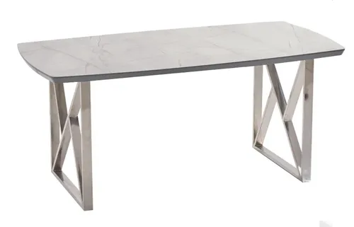 Moderner Esszimmertisch aus Holz und Metall - Ausziehbar - Eleganter Esstisch für bis zu 6 Personen, aus hochwertigem Holz und Metall gefertigt. Die ausziehbare Funktion bietet Flexibilität für jede Gelegenheit. Maße: 140 x 90 cm, erweiterbar auf 160 cm.