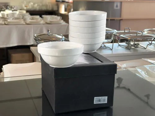 6er-Pack Stapelbare Schalen in Cremeweiß: Praktisch und Eleganz für Ihre Küche