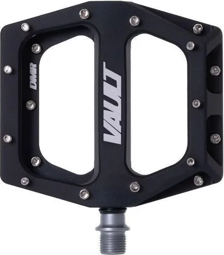 DMR Vault Pedale schwarz - Fahrradpedale mit extrudiertem 6061 Aluminium, 11 Pins pro Seite und einer breiten Auflagefläche von 115x115mm für optimalen Grip und Komfort.