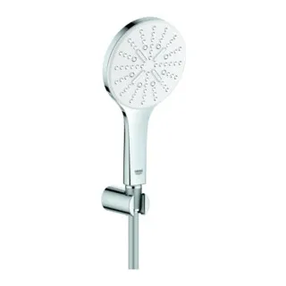 GROHE Rainshower 130 SmartActive | 3 Strahlarten Wandhalterset - Handbrausen mit GROHE EcoJoy Wassersparfunktion und perfektem Strahlbild für ein erfrischendes Duscherlebnis.