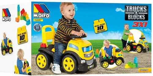 MOLTO | 3-in-1 Rutscher mit Block Set | Offroad-Korridore Laufen Lassen | Sicheres und widerstandsfähiges Kinderspielzeug | Förderung der Entwicklung von Kindern | +10 Monate