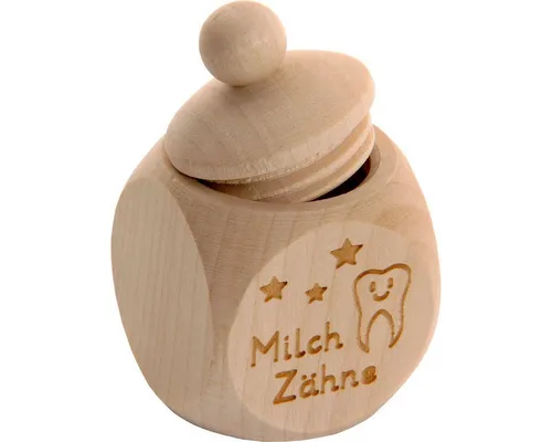 Spruchreif® Zahndose Milchzahndose aus Holz mit Schraubdeckel · Zahndose zur Aufbewahrung (1 St)