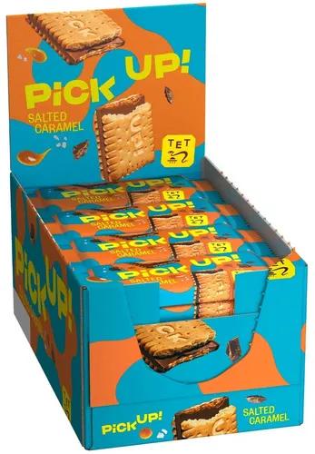 Bahlsen Pick Up Salted Caramel - Schoko Karamell Kekse Schokoriegel - 24 Stück