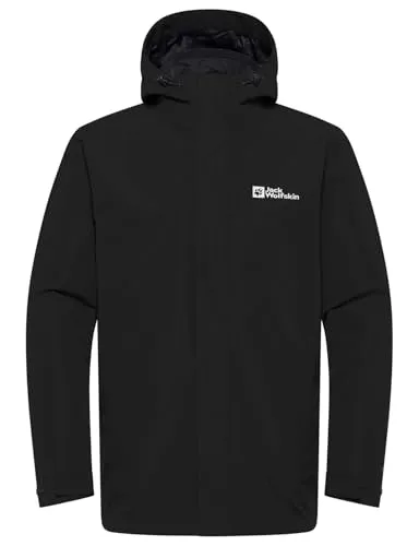 Jack Wolfskin Herren Altenberg 3in1 Jkt M, Schwarz, L EU - Outdoorjacke mit 3in1-Funktion, vorgeformten Ellenbogen und einstellbarer Kapuze - ideal für wechselhaftes Wetter.