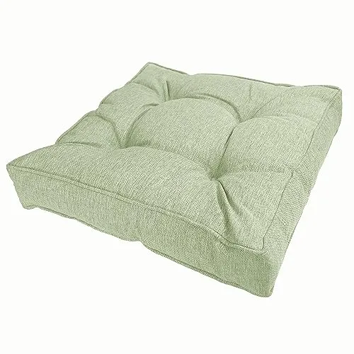 POKAR Loungekissen Sitzkissen Sitzauflagen Stuhl Stuhlkissen für Stuhl Rattanmöbel Gartenmöbel Kissen Outdoor Sitzpolster Lounge Polster 70x70x10 cm, Grün