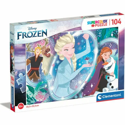 Clementoni 25737 Supercolor Disney Frozen 2 - 104 Teile-Puzzle für Kinder ab 6 Jahren, fördert Beobachtungsgabe und Geschicklichkeit, Made in Italy