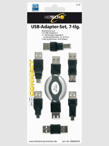 Produktbild HEITECH USB-Adapter-Set, 7-tlg USB-Adapter