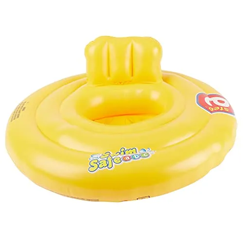Bieco 22032096 Schwimmring Baby Schwimmhilfe Gelb - Baby Schwimmhilfen mit Sicherheitsventil und 3 Luftkammern für optimale Sicherheit und Komfort. Ideal für Babys ab 3 Monaten, leicht aufblasbar und tragbar für den perfekten Badespaß im Pool oder Planschbecken.