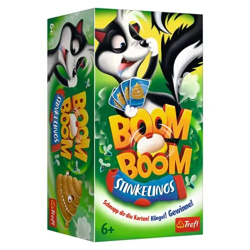 Trefl, Boom Boom Stinkelinos, Spiel mit Glocke, Familienspiel, Gesellschaftsspiel für Erwachsene und Kinder ab 6 Jahren, 2193, Farbig
